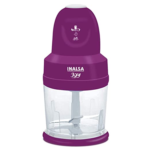 Inalsa Joy-250 Watts Electric Chopper with Copper Motor, Chop, Mince, Puree, Whisk, 850 ml Capacity, One Touch Operation, 1.30mtr Long Power Cord Inalsa Joy-250 Watts Electric Chopper with Copper Motor, Chop, Mince, Puree, Whisk, 850 ml Capacity, One Touch Operation, 1.30mtr Long Power Cord